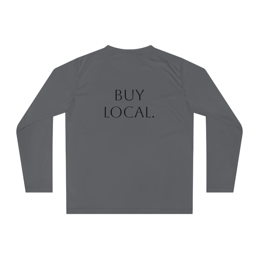 Long Sleeve Shirt — “Fuck Billionaires.” Front / “Buy Local.” Back | Multiple Colors