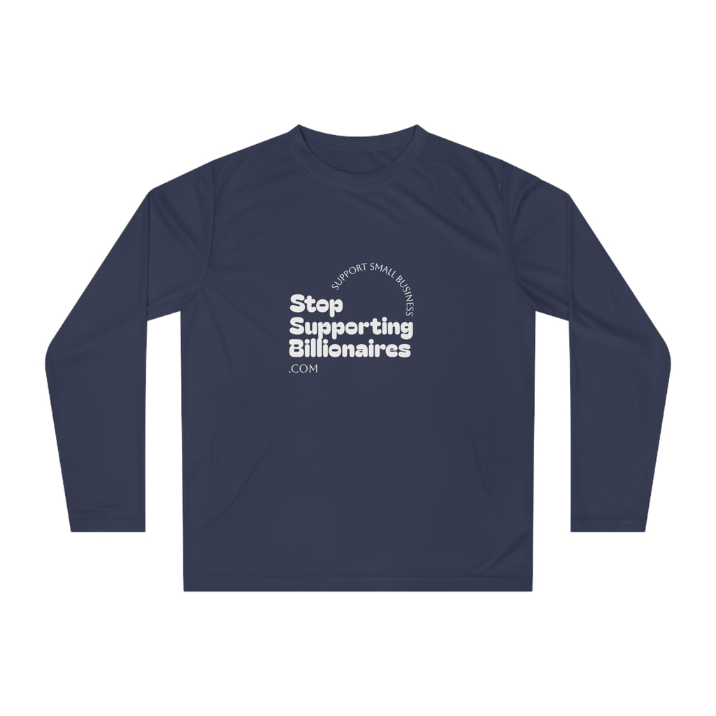 Stop Supporting Billionaires Long Sleeve Shirt — Activist Performance Top