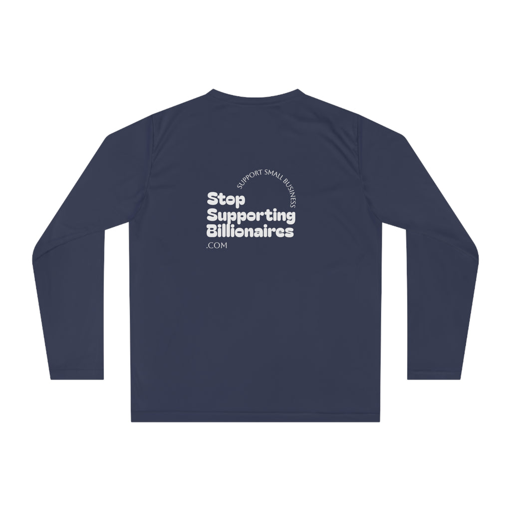 Stop Supporting Billionaires Long Sleeve Shirt — Activist Performance Top
