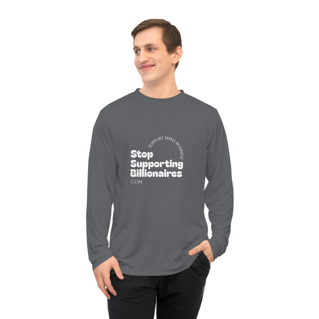 Stop Supporting Billionaires Long Sleeve Shirt — Activist Performance Top
