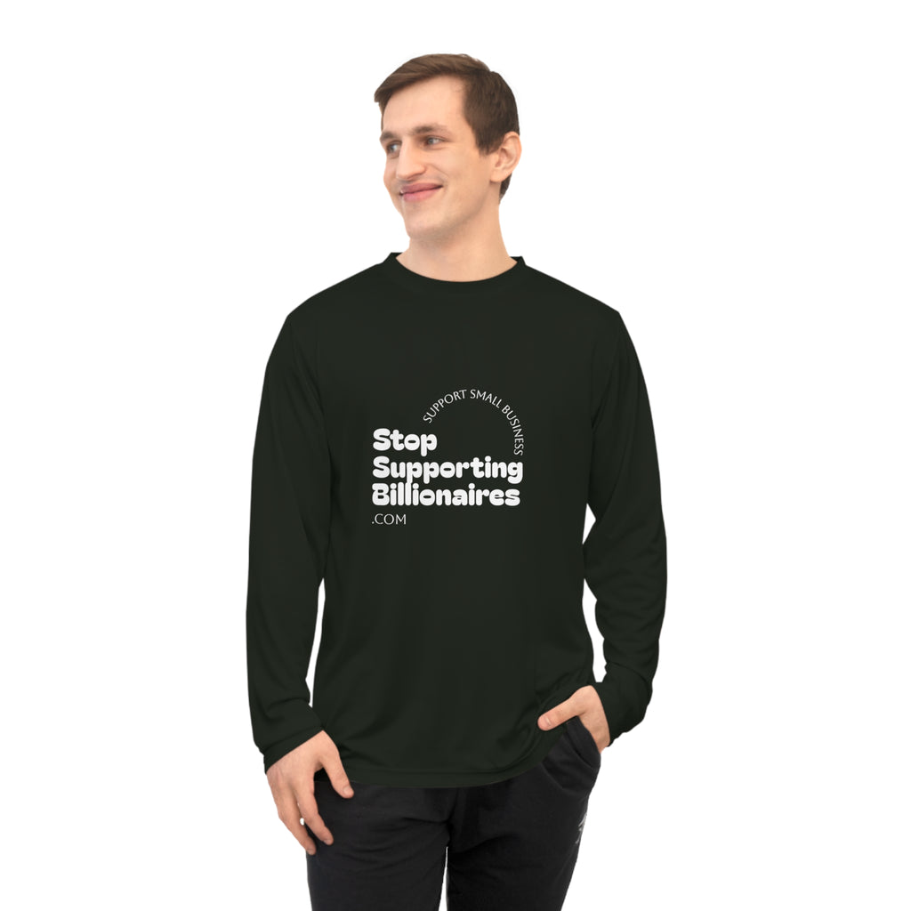 Stop Supporting Billionaires Long Sleeve Shirt — Activist Performance Top
