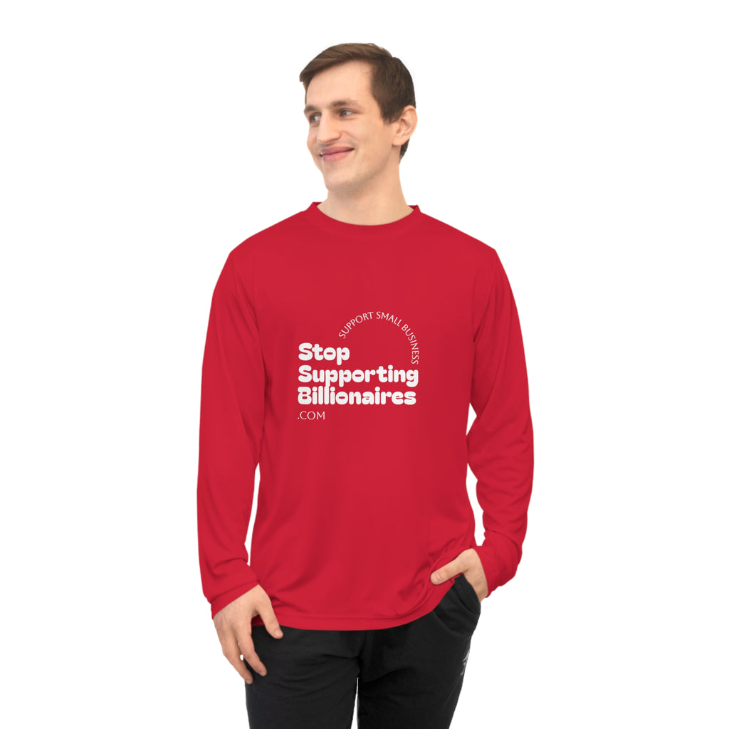 Stop Supporting Billionaires Long Sleeve Shirt — Activist Performance Top
