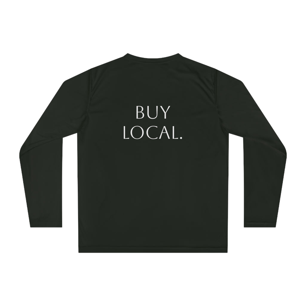 Long Sleeve Shirt — “Fuck Billionaires.” Front / “Buy Local.” Back | Multiple Colors