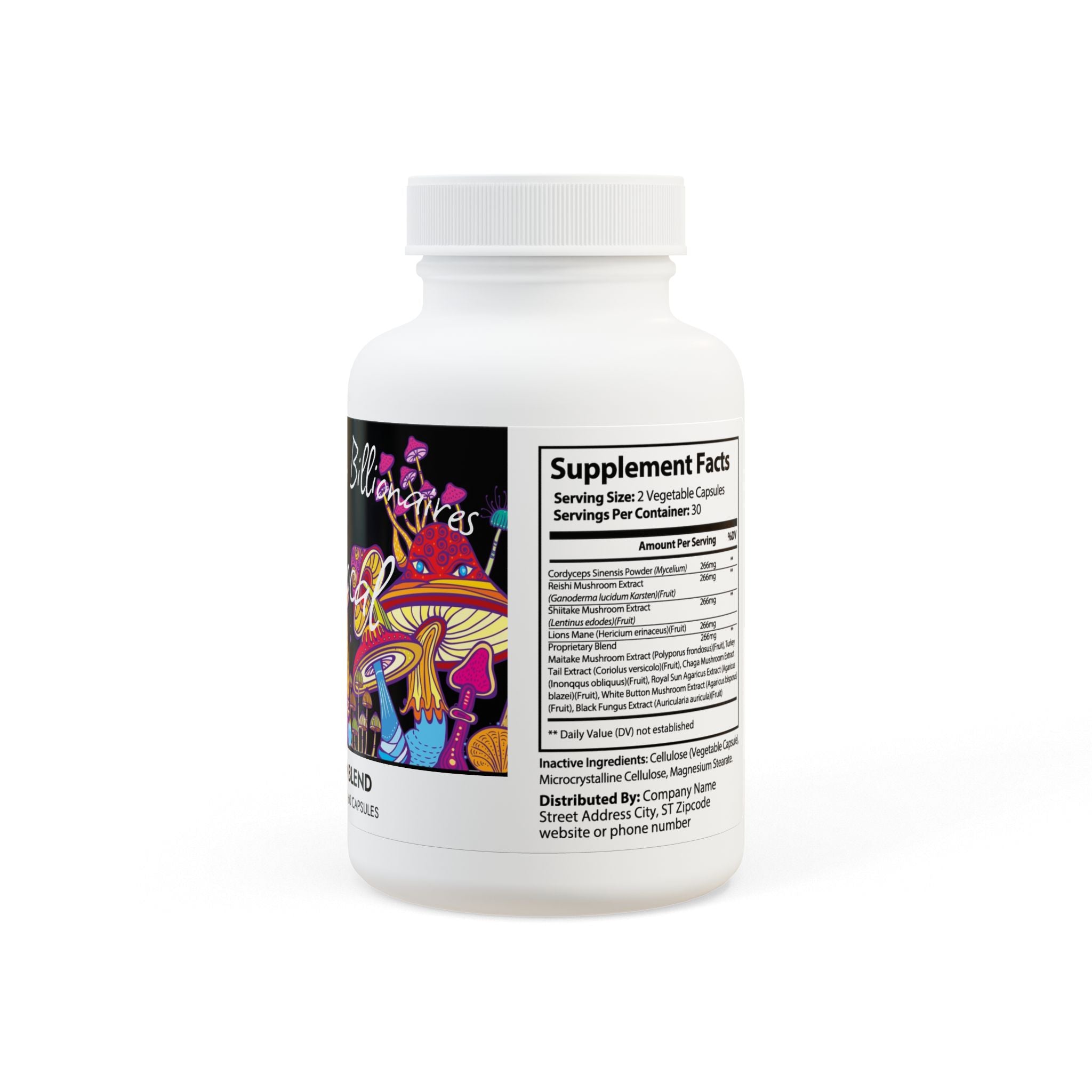 Premium Mushroom Blend Supplement (60 Capsules)