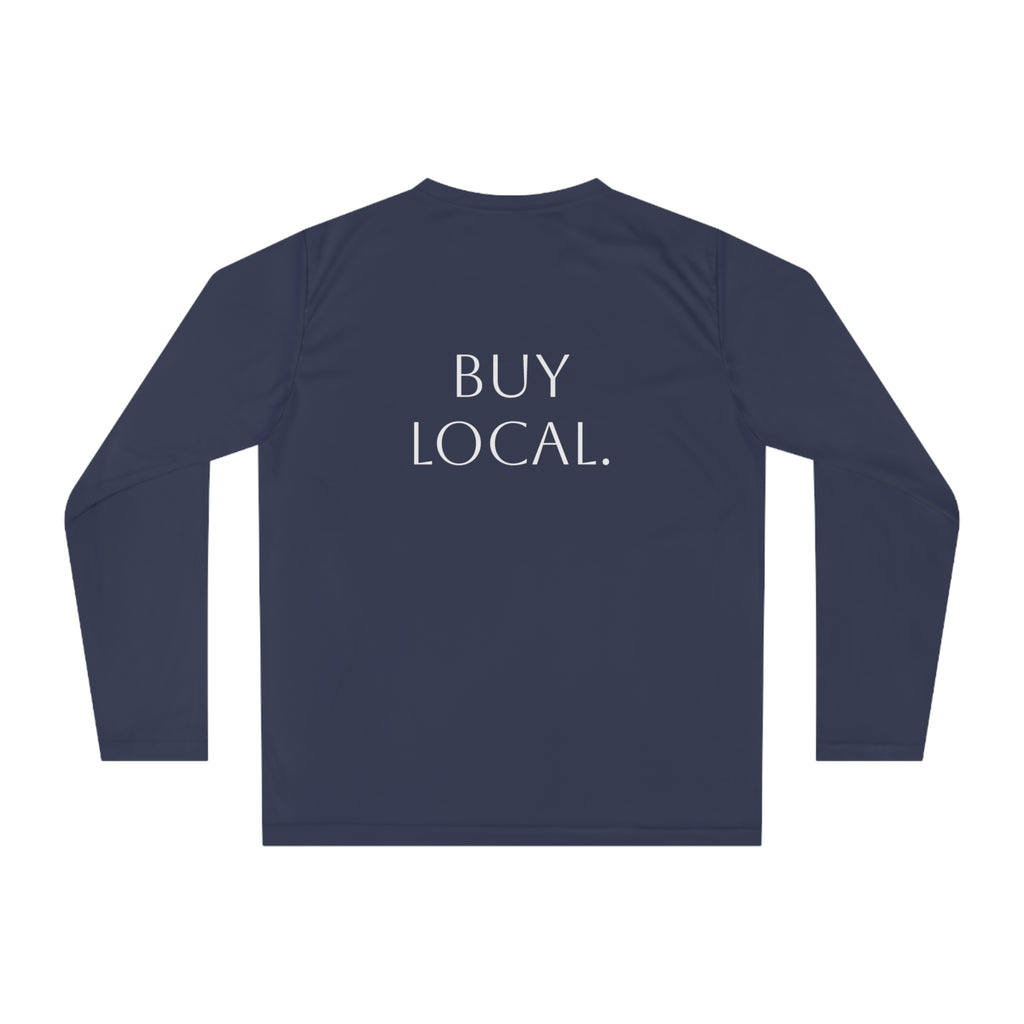 Long Sleeve Shirt — “Fuck Billionaires.” Front / “Buy Local.” Back | Multiple Colors